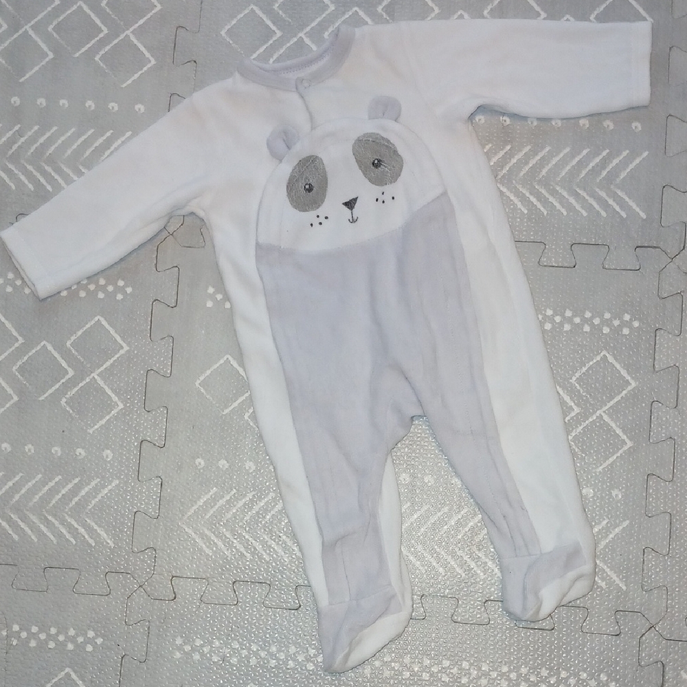 Adorable White and Gray Bear Onesie Sucre D'Orge 🇫🇷
